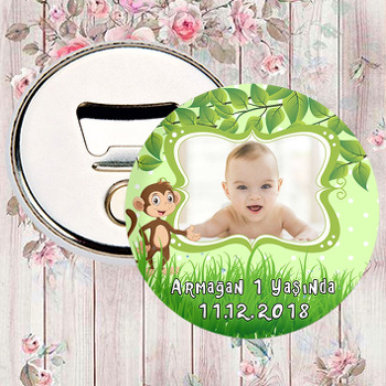 Maymun Temalı Fotoğraflı Magnet Açacak