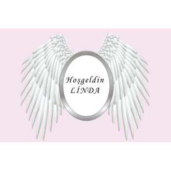 Melek Kanat Temalı Doğum Günü Plastik Magnet