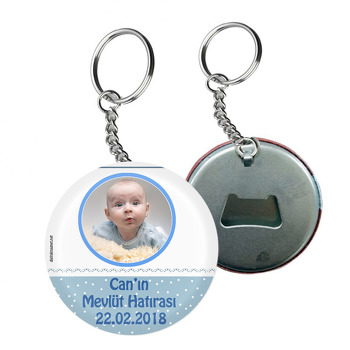 Mevlüt Hatırası Temalı Bebek Arkası Açacak Anahtarlık