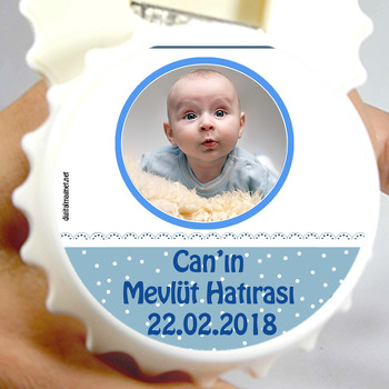 Mevlüt Hatırası Temalı Bebek Kapak Şekilli Magnet Açacak