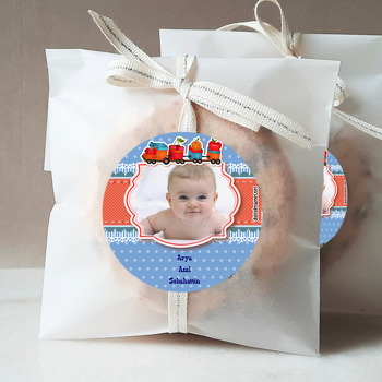 Meyveli Tren Temalı Hoşgeldin Bebek Sticker