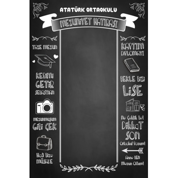 Mezuniyet Hatırası Tebeşir Temalı Afiş