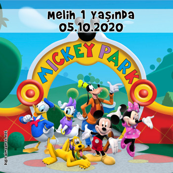 Mickey Mouse Kare Parti Afiş