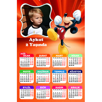 Mickey Mouse Temalı Takvim Magnet