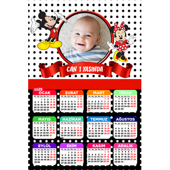 Mickey Mouse Temalı Takvim Magnet