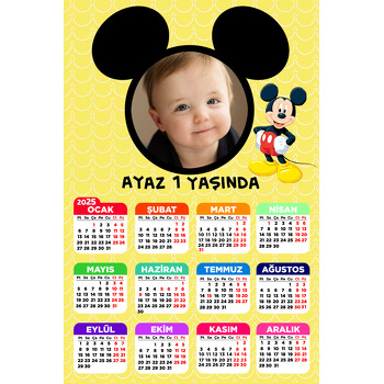 Mickey Temalı Takvim Magnet