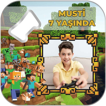 Minecraft Dünyası Temalı Kare Magnet Açacak