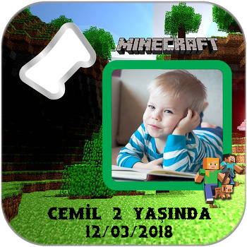 Minecraft Temalı Kare Magnet Açacak