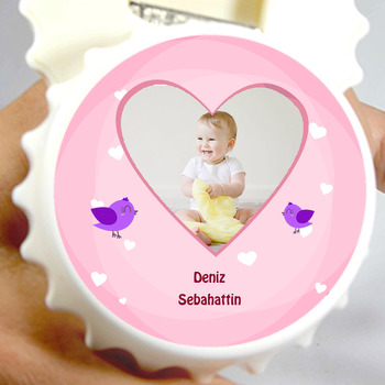 Minik Kuş Temalı Hoşgeldin Bebek Kapak Şekilli Magnet Açacak