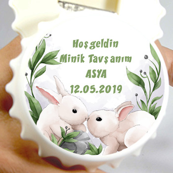 Minik Tavşan Temalı Kapak Şekilli Magnet Açacak