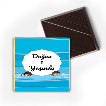 Minik Yüzücü Temalı Çikolata Sargısı