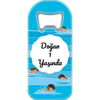 Minik Yüzücü Temalı Uzun Doğum Günü Magnet Açacak