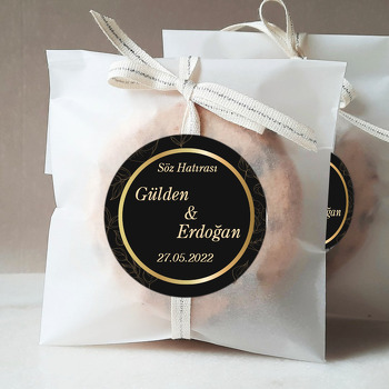 Minimal Gold Dallar ile Daire Çerçeve Temalı Sticker