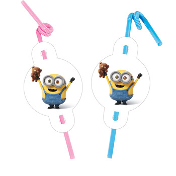  Minion Bob Temalı Kürdan Pipet ve Kartı