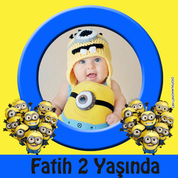 Minion Temalı Doğum Günü   Kare Parti Afiş