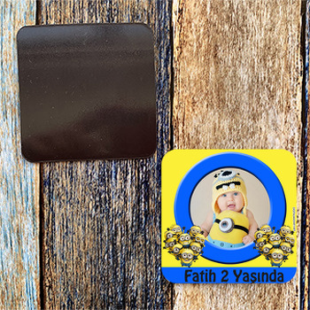 Minion Temalı Doğum Günü Magnet
