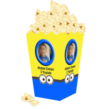 Minion Temalı Parti Popcorn Kutusu