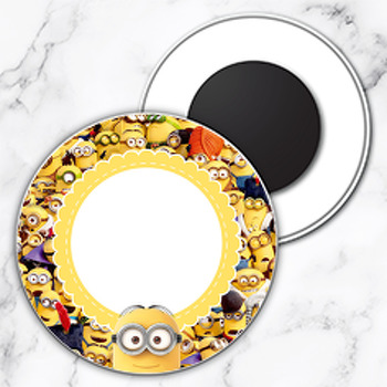 Minionlar Temalı Daire Plastik Magnet