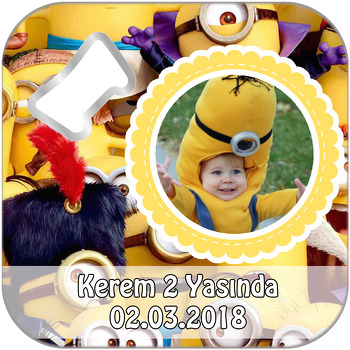 Minionlar Temalı Kare Magnet Açacak
