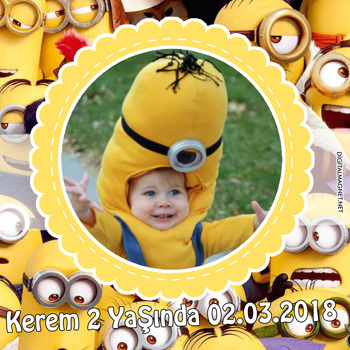 Minionlar Temalı    Kare Parti Afiş