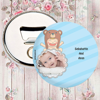 Miniş Ayı Temalı Bebek Magnet Açacak