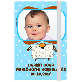 Miniş Tavşan 2 Temalı Bebek Mevlüdü Kişiye Anı Özel Defteri