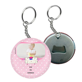 Miniş Tavşan Temalı Bebek Arkası Açacak Anahtarlık