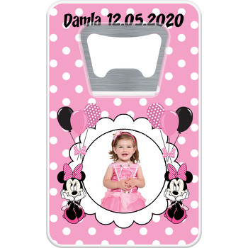 Minnie Mouse Temalı Resimli Dikdörtgen Magnet Açacak