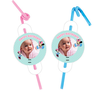 Minnie Mouselu Pipet ve Kartı