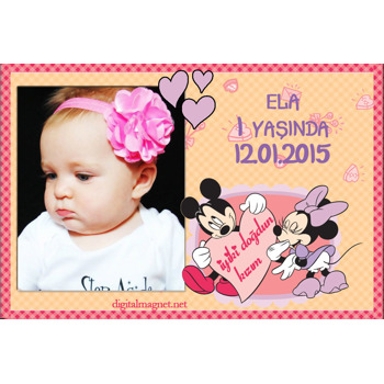 Minnie Ve Mickey Mause Temalı Magnet