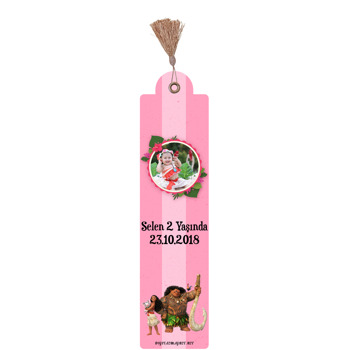 Moana Pink Temalı Kitap Ayracı