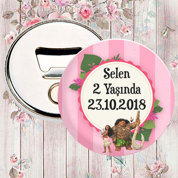 Moana Pink  Temalı Magnet Açacak