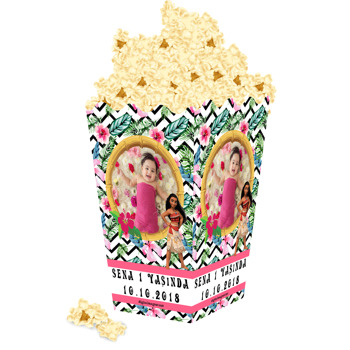 Moana ve Tropkal Temalı Popcorn Kutusu