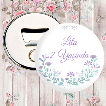 Mor Bahar Dalı ve Çiçekler Temalı Magnet Açacak