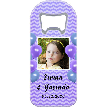 Mor Balonlar ile Mor Zigzag Fon Temalı Doğum Günü Uzun Açacak