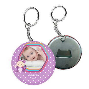 Mor Bebek Temalı Hoşgeldin Bebek Arkası Açacak Anahtarlık