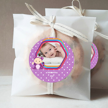 Mor Bebek Temalı Hoşgeldin Bebek Sticker