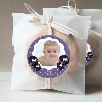 Mor Böğürtlen Temalı Resimli Sticker