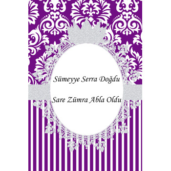 Mor Damask Temalı Afiş