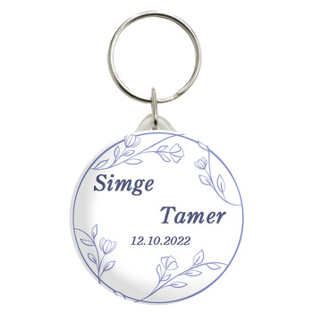 Mor Gelincik Çerçeve Temalı Anahtarlık