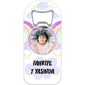 Mor Gökkuşağı ile Bulutlar Temalı Uzun Magnet Açacak