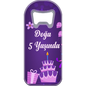 Mor Zeminli Pasta Temalı Doğum Günü Uzun Açacak