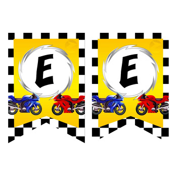 Motorsiklet ile Sarı Fone Temalı Flama Banner