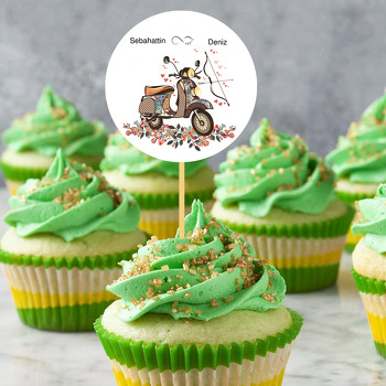 Motorsiklet Temalı Söz Nişan Nikah Kürdan Süs