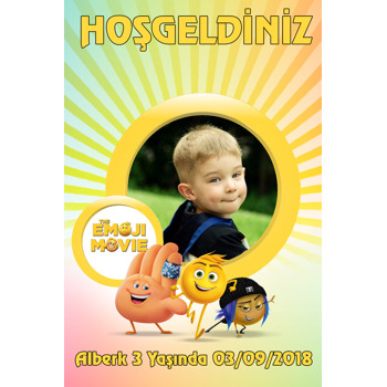 Movie Emoji Temalı Doğum Günü Afiş
