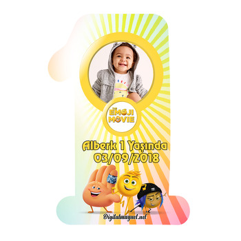 Movie Emoji Temalı  Doğum Günü Magnet