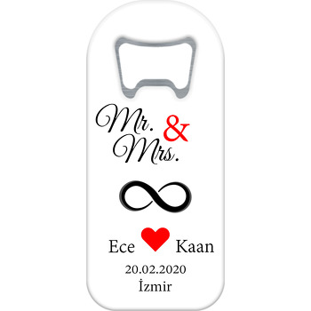 Mr & Mrs Sonsuz Aşk Temalı Beyaz Uzun Açacak