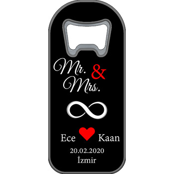 Mr & Mrs Sonsuz Aşk Temalı Siyah Uzun Açacak