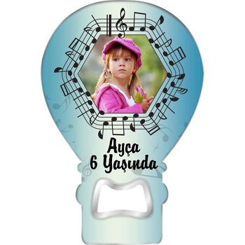Müzik Temalı Balon Ahşap Magnet 