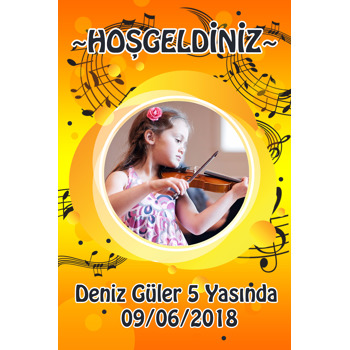 Müzik Temalı Doğum Günü Afiş